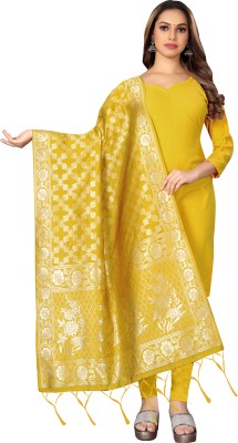 KF Collection Jacquard Floral Print Women Dupatta