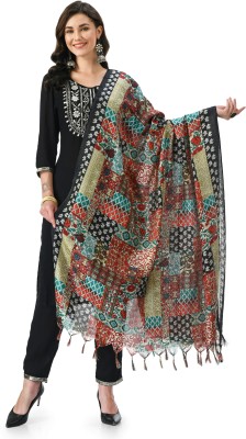 A R SILK DUPATTA HUB Silk Blend Self Design Women Dupatta