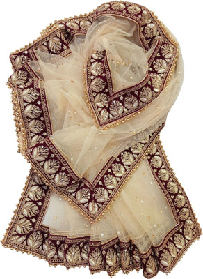 Navti Creations Net Embroidered Women Dupatta