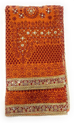 Blessings via Uttarakhand Chiffon Polka Print Women Dupatta
