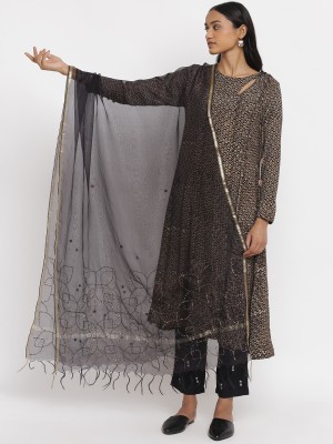 W Silk Blend Solid Women Dupatta