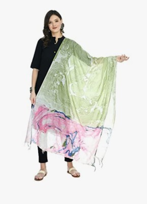 BABTBK Cotton Blend Printed Women Dupatta