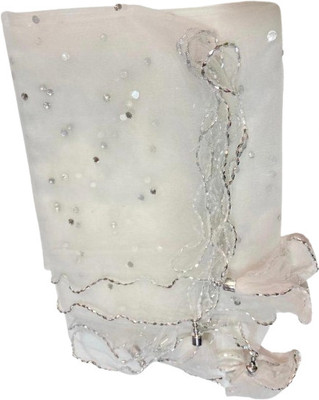 CLOTHVERSE Net Embroidered, Embellished Women Dupatta