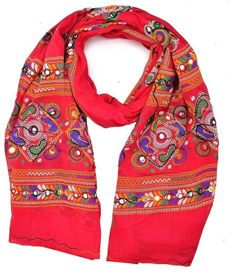TMT HUB Cotton Silk Embroidered Women Dupatta