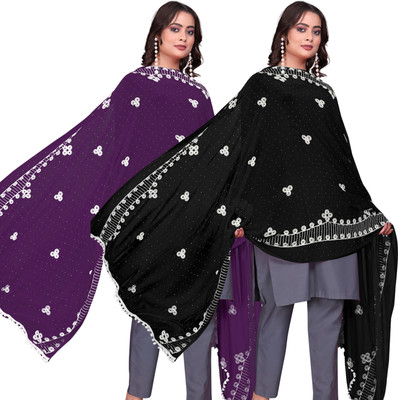 Sekmany Chiffon Embroidered Women Dupatta