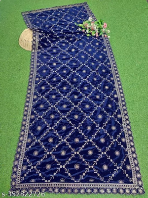 Smileyfashion Velvet Embroidered Women Dupatta