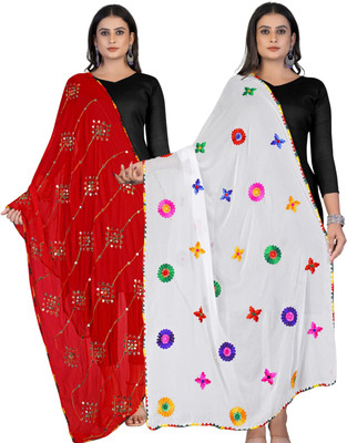 Kemza Chiffon Embroidered Women Dupatta