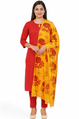 Rare Culture Cotton Blend Printed Women Dupatta