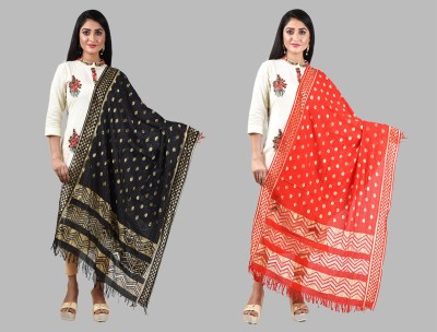 ALFARIYA Net Printed Women Dupatta