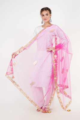 KARTHAV FASHION Net Self Design Women Dupatta