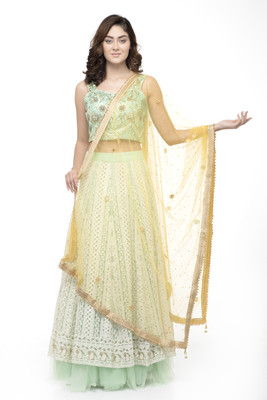 A R SILK Net Embellished Women Dupatta