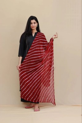 GURUSOAMI Chiffon Striped Women Dupatta