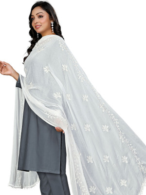 Sekmany Chiffon Embroidered Women Dupatta