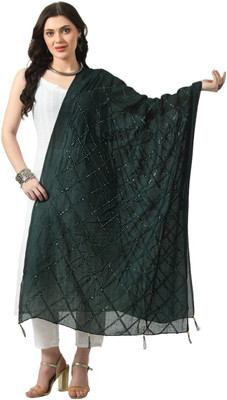 A R SILK DUPATTA HUB Poly Chanderi Self Design Women Dupatta