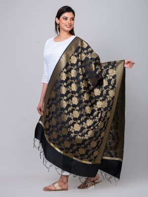 SAHINADUPATTA Bhagalpuri Silk Floral Print Women Dupatta