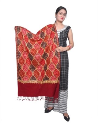 nazma fashion point Poly Wool Embroidered Women Dupatta