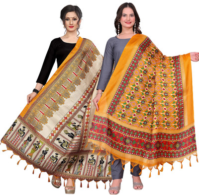Kemza Cotton Silk Printed Women Dupatta