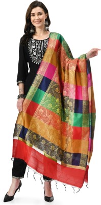 A R SILK DUPATTA HUB Art Silk Woven Women Dupatta