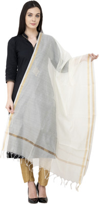 A R SILK Poly Chanderi Self Design Women Dupatta