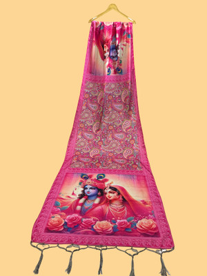 Bloviate Silk Blend Printed Women Dupatta