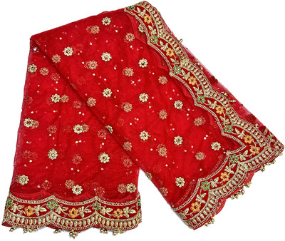 ASHA CHUNRI HOUSE Net Embroidered Women Dupatta