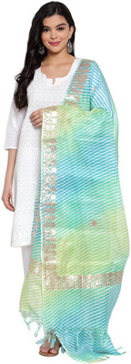 JABAMA Pure Cotton Striped Women Dupatta