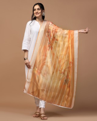 SEIKETSU Organza Printed Women Dupatta