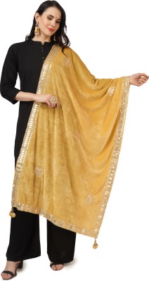 A R SILK Velvet Embroidered Women Dupatta