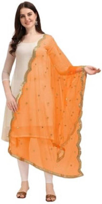 Aashirwad Creations Net Embroidered Women Dupatta