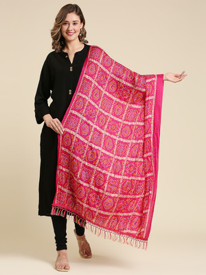 DUPATTA BAZAAR Silk Blend Printed Women Dupatta