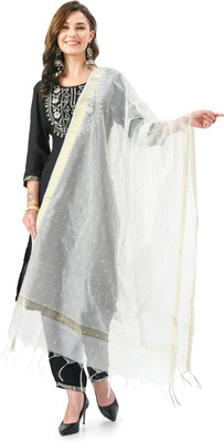 A R SILK DUPATTA HUB Art Silk Embroidered Women Dupatta
