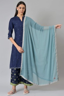 W Polyester Solid Women Dupatta