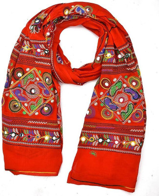 TMT HUB Cotton Silk Embroidered Women Dupatta