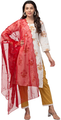 awkfull Net Embroidered Women Dupatta