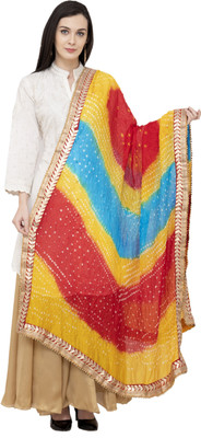 A R SILK Art Silk Embroidered Women Dupatta
