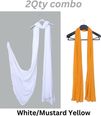 INVENT FASHION Chiffon Solid Women Dupatta