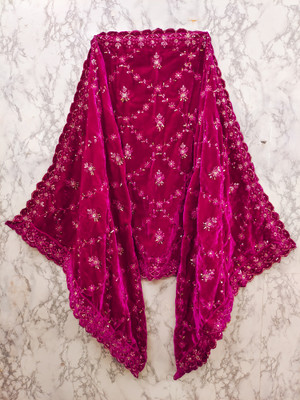 kinjhit Fashion Velvet Embroidered Women Dupatta