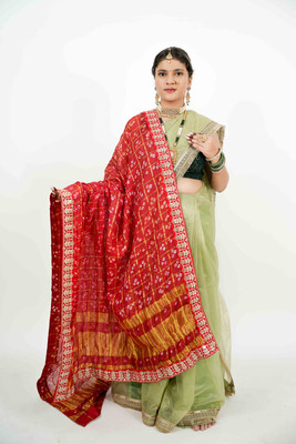 Avilhara Poly Georgette Embroidered Women Dupatta