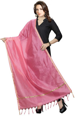 Shri Ram Creations Cotton Silk Solid Women Dupatta
