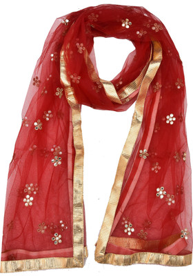 SKYVILLA Net Embellished Women Dupatta