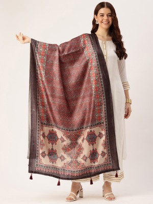 BUNAWAT Cotton Silk Printed Women Dupatta