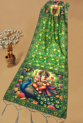Bloviate Silk Blend Printed Women Dupatta