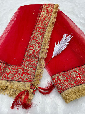 Autobuyenterprise Net Embroidered Women Dupatta