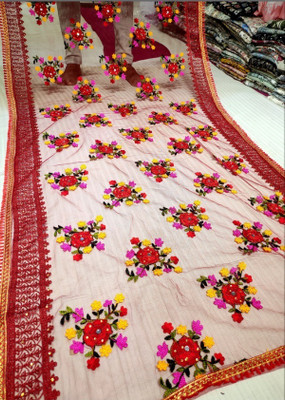 DHARMEE Net Embroidered Women Dupatta