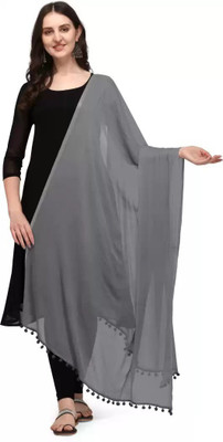 LERELIABLE Chiffon Solid Women Dupatta