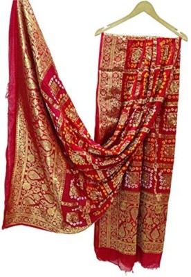 pk hub Jacquard, Art Silk Self Design Women Dupatta