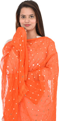 YOUTHQUAKE Chiffon Embellished Women Dupatta