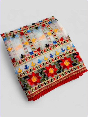 DHARMEE Net Embroidered Women Dupatta