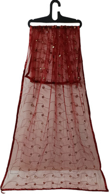 abhikart Net Embroidered Women Dupatta