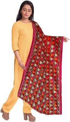 The Duppatta Company Art Silk Embroidered, Woven Women Dupatta